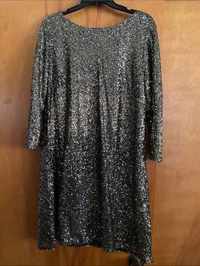 Worthington Black Sequin Midi Dress